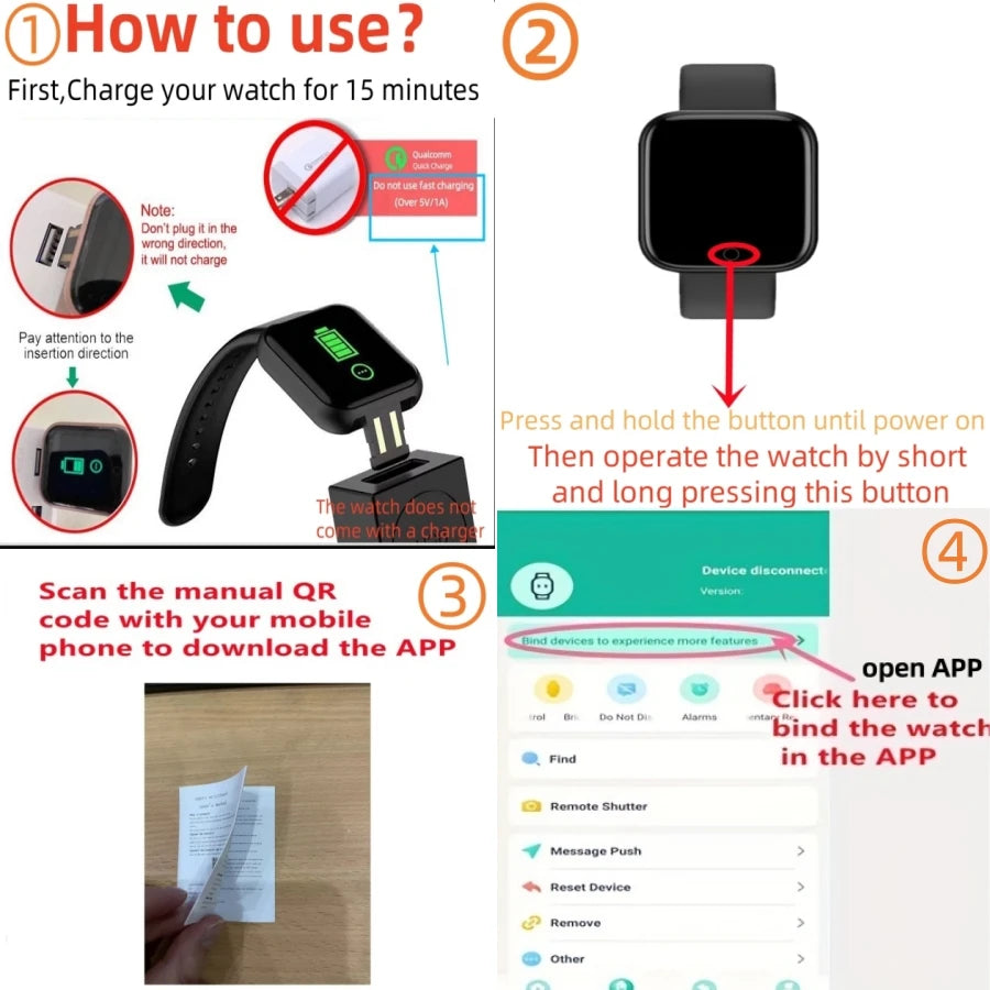 Smart Watch for Men/Women - Sports & Health Tracker